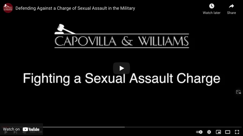 Sexual Assault Defense Capovilla And Williams